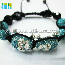 Cráneo cuentas pulsera de shambala XLSBL083